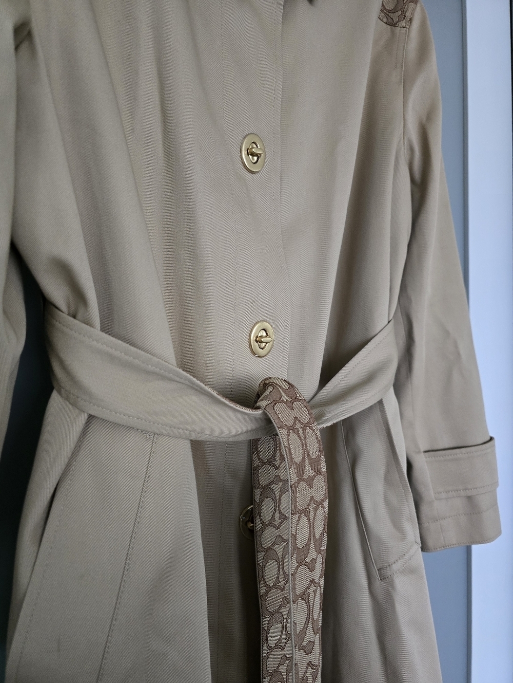 NEW Coach Women's Signature Turnlock Trench Coat - Picture 5 of 15